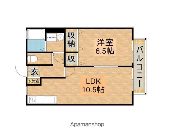 ザ・テラス壱番館(1LDK/2階)の間取り写真
