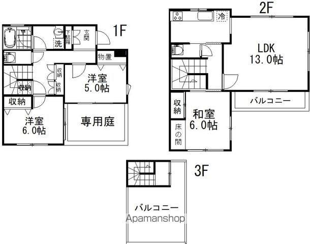 アリュージュ船橋ガーデンテラス(3LDK/1階)の間取り写真