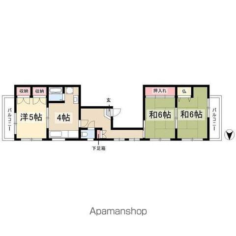 クレアールジーエー(3K/6階)の間取り写真