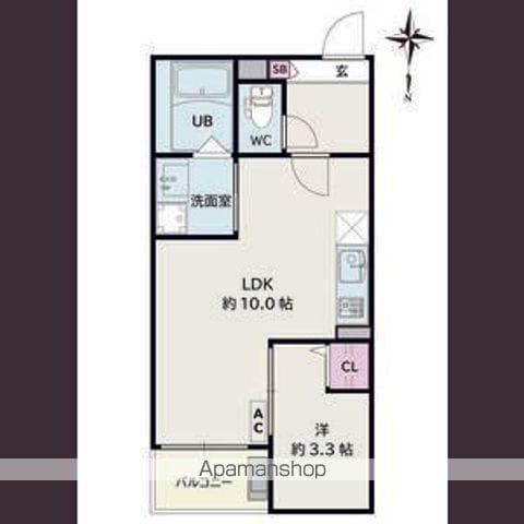 JACK KIRIHATA(1LDK/1階)の間取り写真