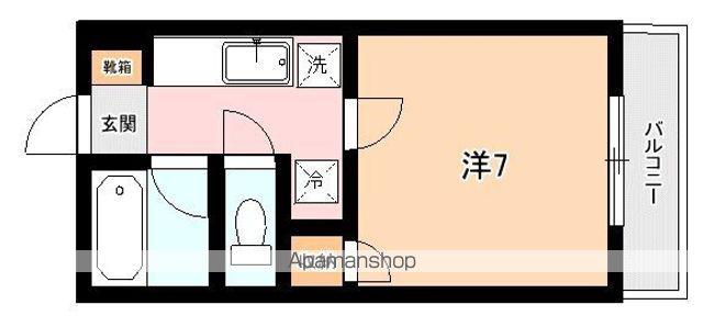 K1ビル(1K/3階)の間取り写真