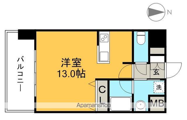 CALM.ESⅡ(ワンルーム/4階)の間取り写真