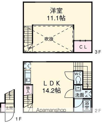 QUARTIERLATINSANGENCHAYA(1LDK)の間取り写真
