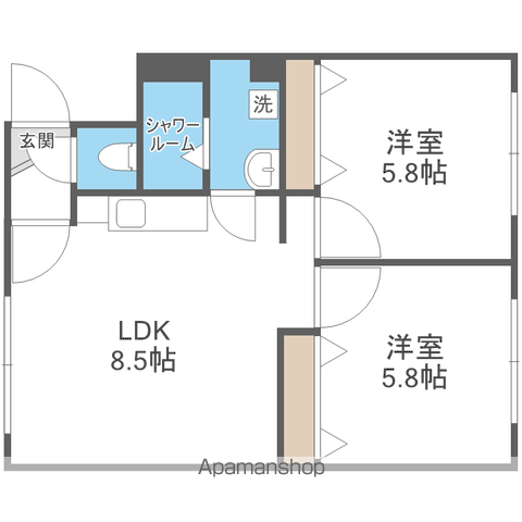 MODULE HOUSE A(2LDK/2階)の間取り写真