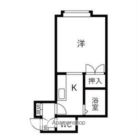 パステル月寒東A(1K/3階)の間取り写真