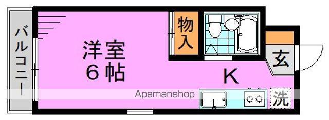 エリール昭栄(ワンルーム/2階)の間取り写真