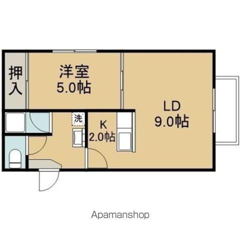 パークビラ(1LDK/3階)の間取り写真