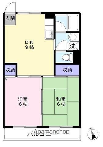 吉田マンション(2DK/1階)の間取り写真