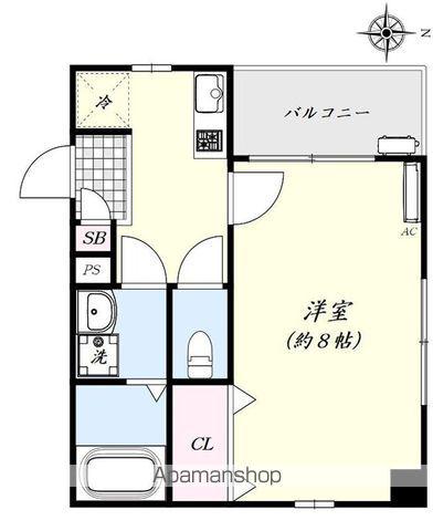 アンプルール フェール カノン(1K/1階)の間取り写真