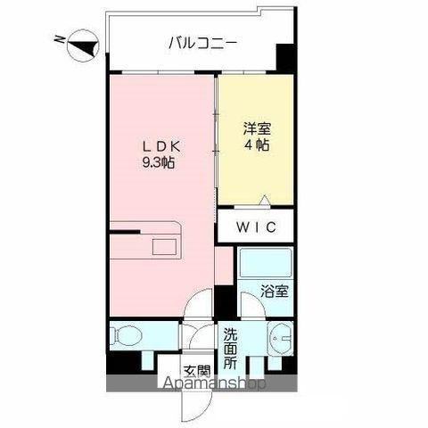 シャトーボヌール(1LDK/4階)の間取り写真