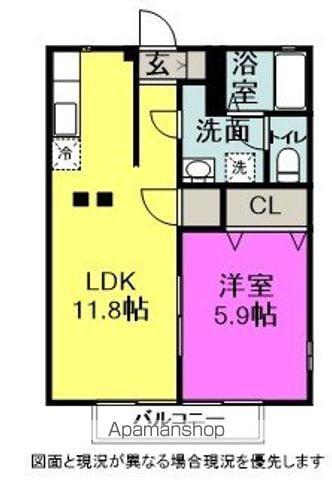 ディアスリングCD(1LDK/1階)の間取り写真