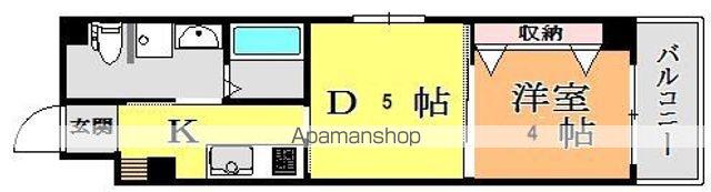 HYU CHARMANT(1DK/6階)の間取り写真