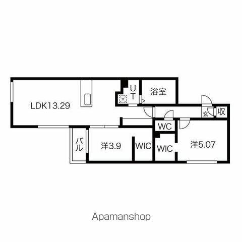 ラ・シュエットⅠ(2LDK/3階)の間取り写真