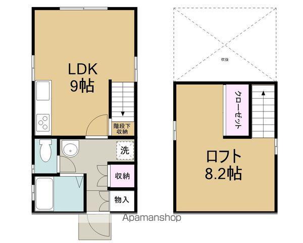予讃線 今治駅 徒歩22分 2階建 築1年(1LDK)の間取り写真