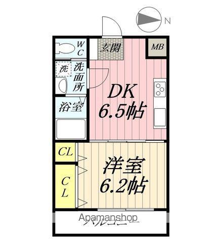 TOHYAMA MANSION HANARIUM(1DK/3階)の間取り写真