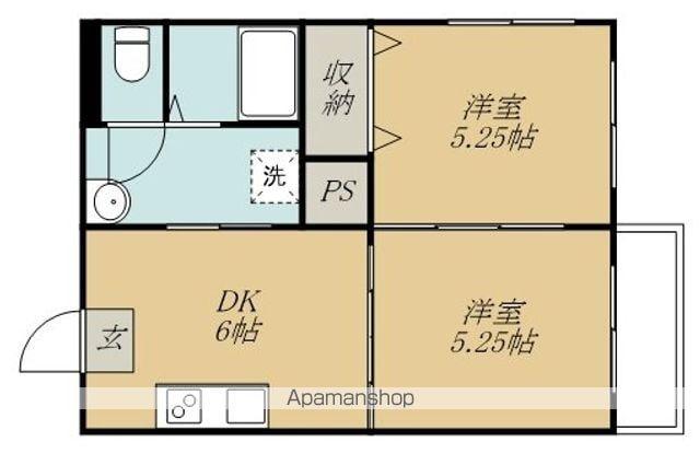 シティハイツ銀杏(2DK/5階)の間取り写真