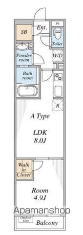 リブリ・ゆうやⅥ(1LDK/2階)の間取り写真