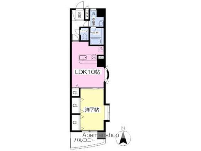 アリスト・インターシティ(1LDK/5階)の間取り写真