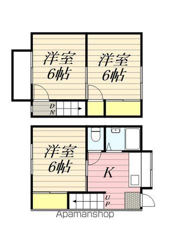 丸新コーポA(3K/1階)の間取り写真