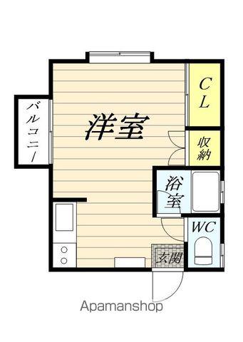 ファーストアべニュー(ワンルーム/2階)の間取り写真