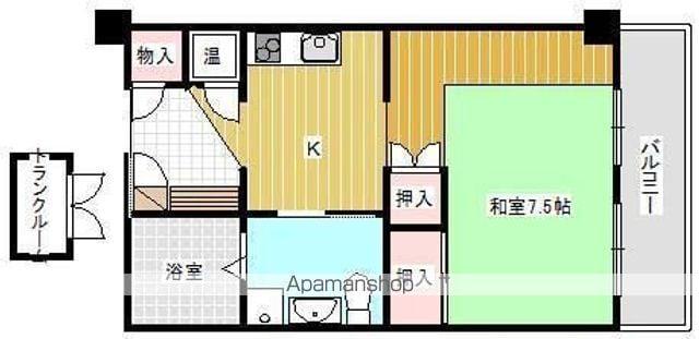 カーサマリア(1DK/4階)の間取り写真