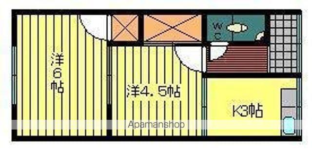 やよい荘(2K/2階)の間取り写真