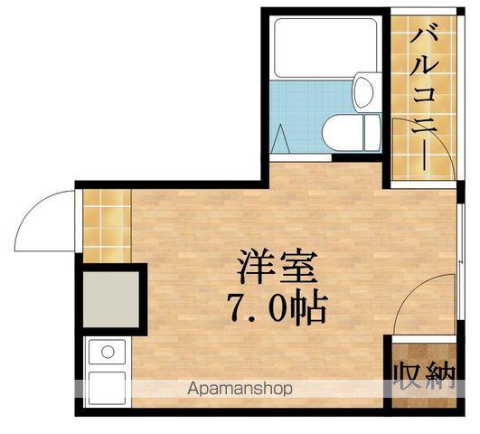 ジュネス朝日(ワンルーム/2階)の間取り写真