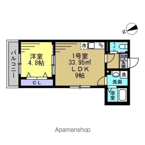 グレースコート(1LDK/2階)の間取り写真