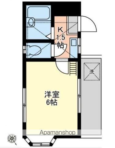 パルーム鎌ヶ谷第3(1K/2階)の間取り写真