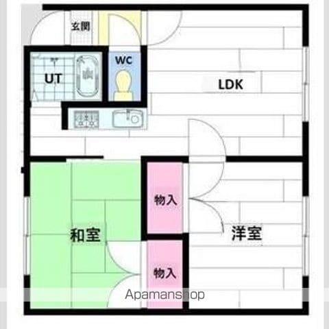 エクセレンス北郷(2LDK/3階)の間取り写真