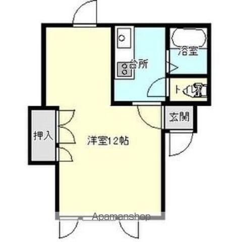 プレジュール高松(1K/2階)の間取り写真