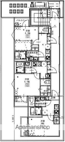 KEIAI RESIDENCE 新松戸Ⅱ(1K/2階)の間取り写真