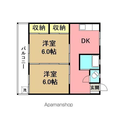 レイクヒルYS(2DK/4階)の間取り写真