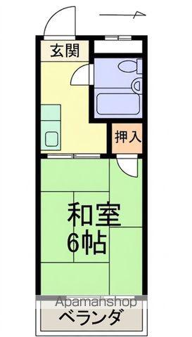 グランセオ黒田Ⅱ(1K/2階)の間取り写真