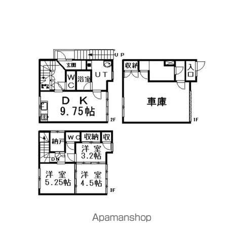 ハウスささき(3DK/2階)の間取り写真