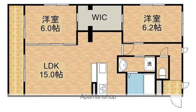 エクシード三方原Ⅲ(2LDK/2階)の間取り写真