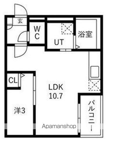 JACK SHINHAMAⅠ(1LDK/2階)の間取り写真