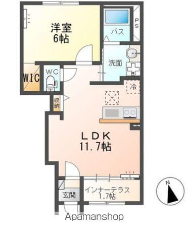 シェーンハイムA(1LDK/1階)の間取り写真