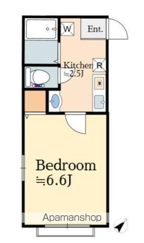 ロジュマン野南平2番館(1K/1階)の間取り写真