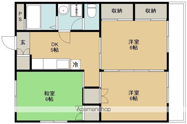 萱場ハイツ(3DK/3階)の間取り写真
