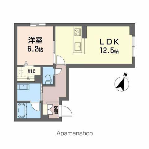 WAVE 伏見(1LDK/1階)の間取り写真