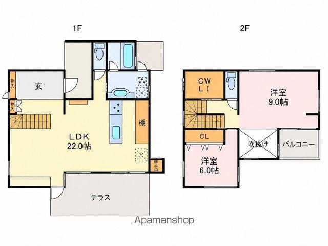 香椎線 西戸崎駅 徒歩12分 2階建 築14年(2LDK)の間取り写真