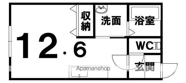 CRECER(1K/1階)の間取り写真