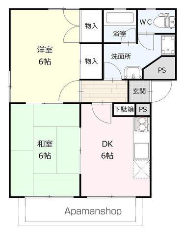 アネシスK(2DK/1階)の間取り写真