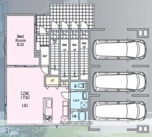 CIEL玉川町(1LDK/1階)の間取り写真