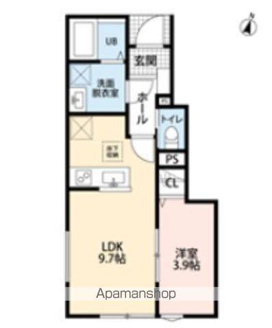 リーブルファイン柏高田(1LDK/1階)の間取り写真