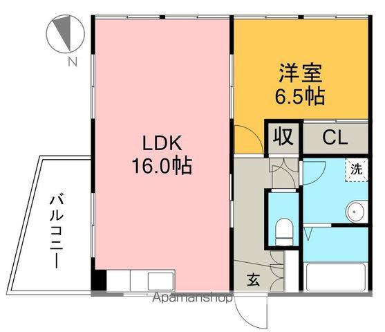 CASA・DI・SOLE 南棟(1LDK/2階)の間取り写真