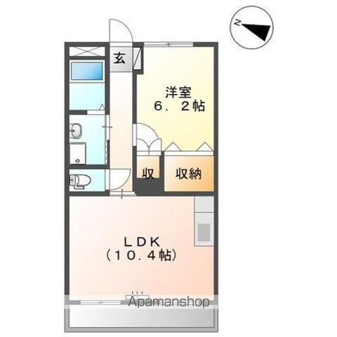フローラルコート(1LDK/2階)の間取り写真