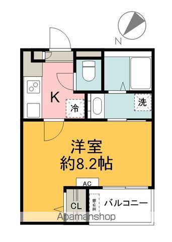 JACK UNOKI Ⅲ(1K/3階)の間取り写真