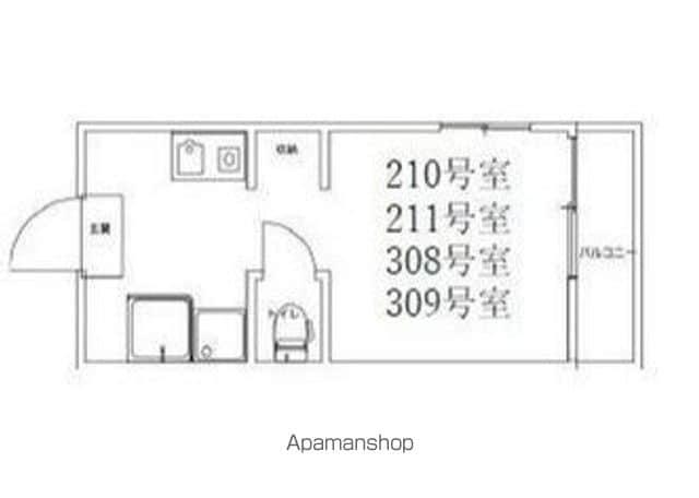 REZET柏(ワンルーム/2階)の間取り写真